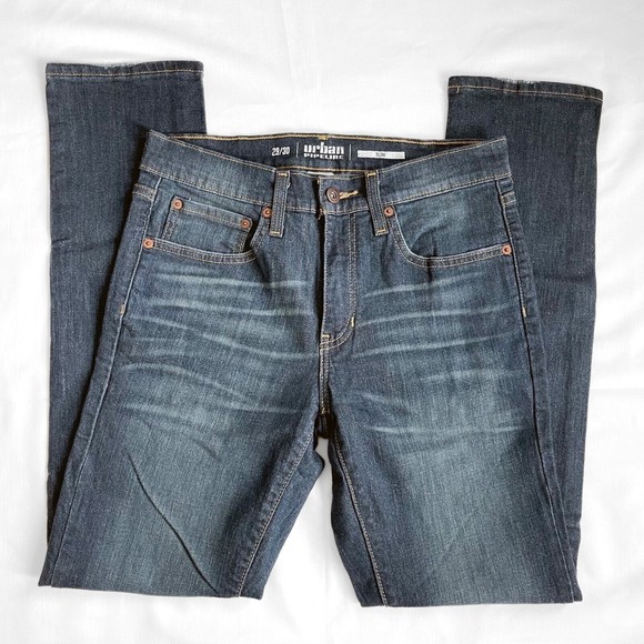 Lot of 2 Urban Pipeline Mens Straight Skinny Jeans 29-32W x 30L - Picture 4 of 5
